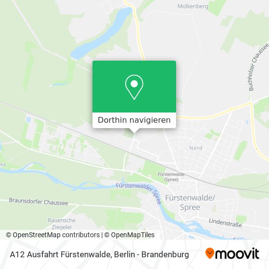 A12 Ausfahrt Fürstenwalde Karte