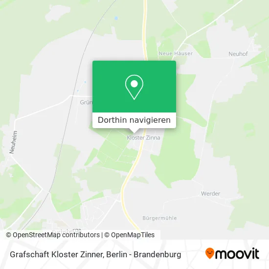 Grafschaft Kloster Zinner Karte