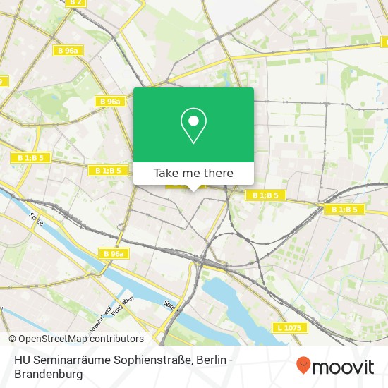 HU Seminarräume Sophienstraße Karte