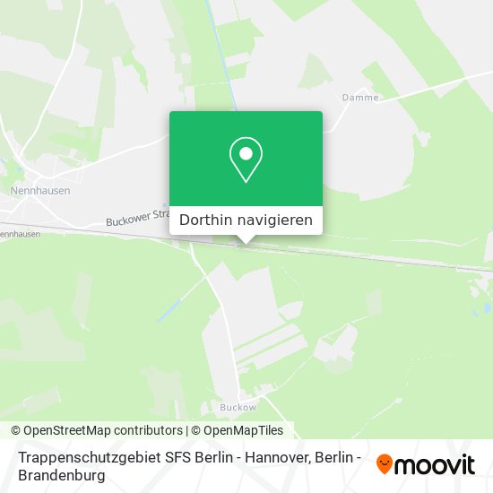 Trappenschutzgebiet SFS Berlin - Hannover Karte