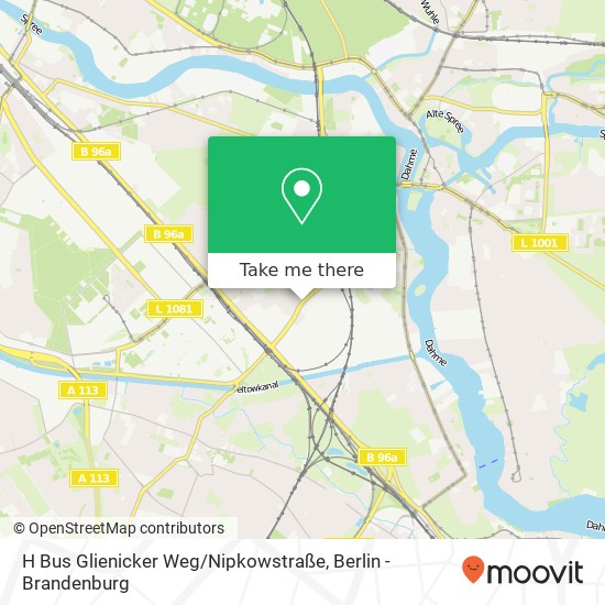 H Bus Glienicker Weg / Nipkowstraße Karte