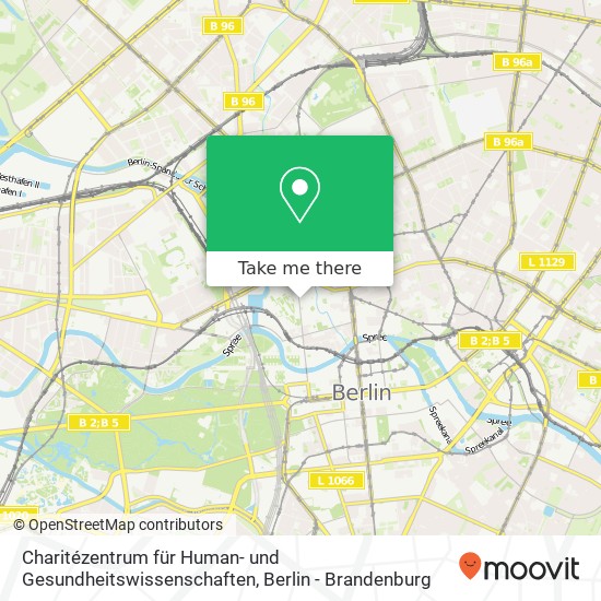 Charitézentrum für Human- und Gesundheitswissenschaften Karte