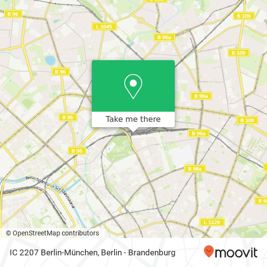 IC 2207 Berlin-München Karte