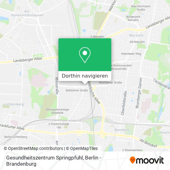 Gesundheitszentrum Springpfuhl Karte