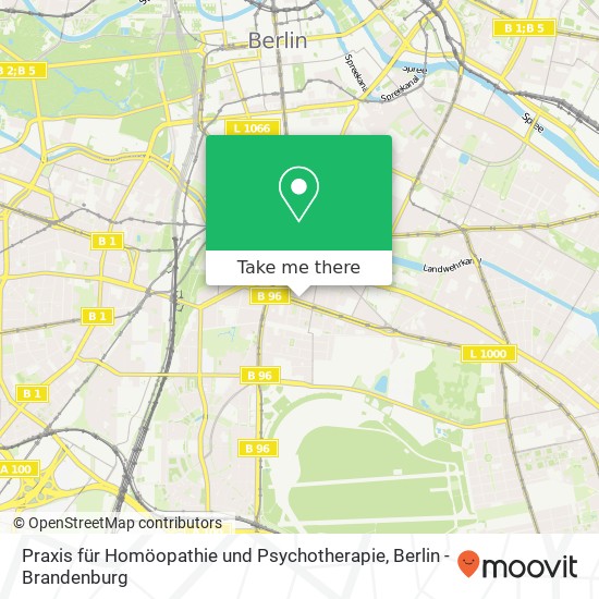 Praxis für Homöopathie und Psychotherapie, Gneisenaustraße Karte
