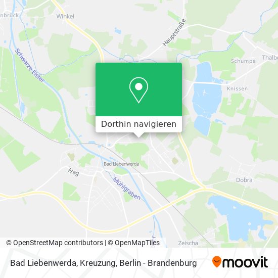 Bad Liebenwerda, Kreuzung Karte
