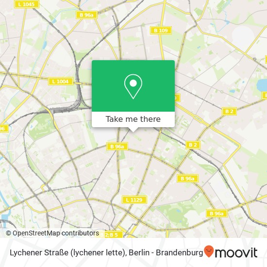Lychener Straße (lychener lette), Prenzlauer Berg, 10437 Berlin Karte