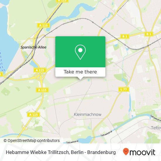 Hebamme Wiebke Trillitzsch, An der Stammbahn 61 Karte