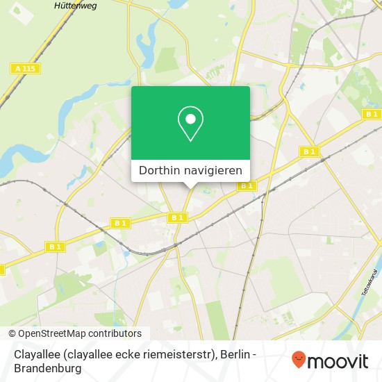 Clayallee (clayallee ecke riemeisterstr), Zehlendorf, 14169 Berlin Karte