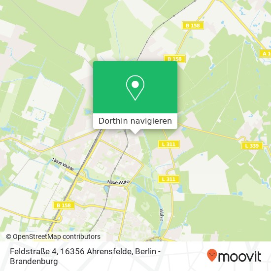 Feldstraße 4, 16356 Ahrensfelde Karte