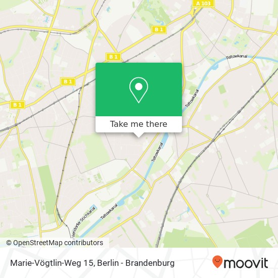 Marie-Vögtlin-Weg 15, Lichterfelde, 12205 Berlin Karte