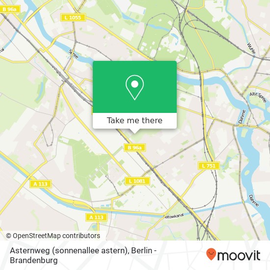Asternweg (sonnenallee astern), Adlershof, 12489 Berlin Karte