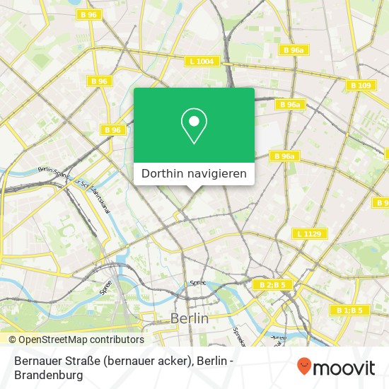 Bernauer Straße (bernauer acker), Gesundbrunnen, 13355 Berlin Karte