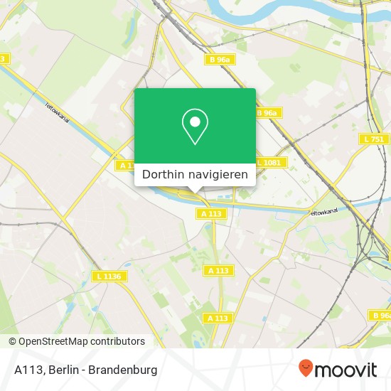 A113, Johannisthal, 12487 Berlin Karte
