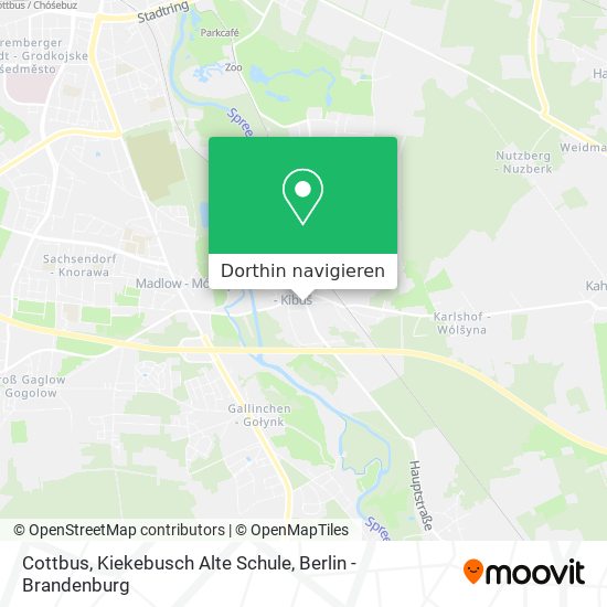 Cottbus, Kiekebusch Alte Schule Karte