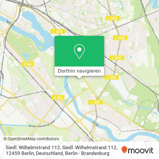 Siedl. Wilhelmstrand 112, Siedl. Wilhelmstrand 112, 12459 Berlin, Deutschland Karte
