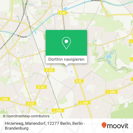 Hirzerweg, Mariendorf, 12277 Berlin Karte