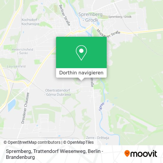 Spremberg, Trattendorf Wiesenweg Karte