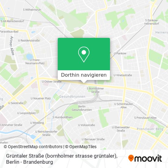 Grüntaler Straße (bornholmer strasse grüntaler) Karte