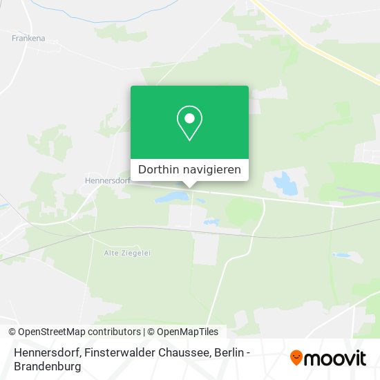 Hennersdorf, Finsterwalder Chaussee Karte
