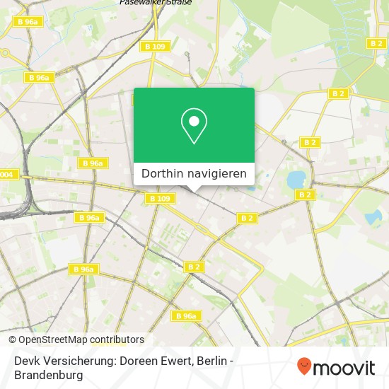 Devk Versicherung: Doreen Ewert, Langhansstraße 110 Karte