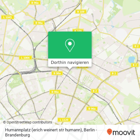 Humannplatz (erich weinert str humann), Prenzlauer Berg, 10439 Berlin Karte