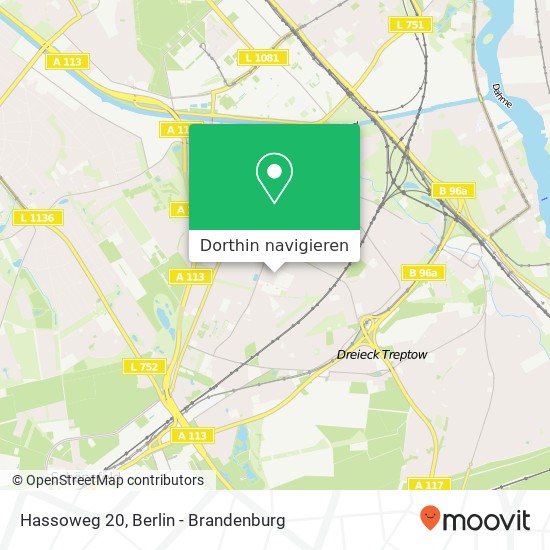 Hassoweg 20, Hassoweg 20, 12524 Berlin, Deutschland Karte