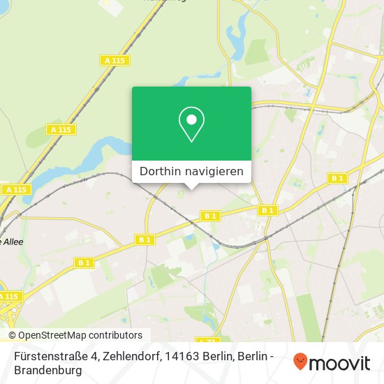 Fürstenstraße 4, Zehlendorf, 14163 Berlin Karte