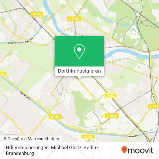 Hdi Versicherungen: Michael Gleitz, Groß-Berliner Damm 73B Karte