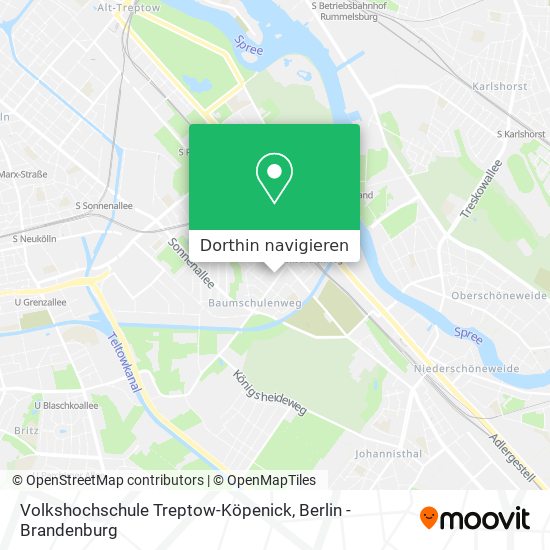 Volkshochschule Treptow-Köpenick Karte