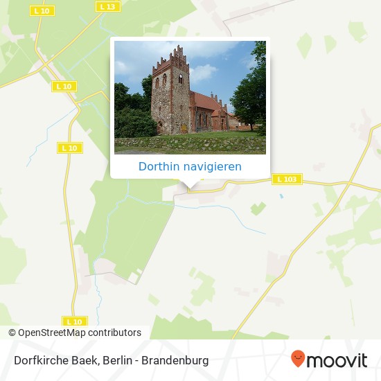 Dorfkirche Baek Karte