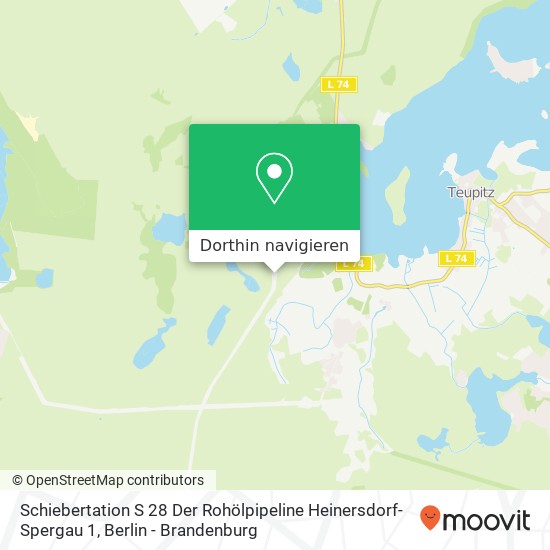 Schiebertation S 28 Der Rohölpipeline Heinersdorf-Spergau 1 Karte