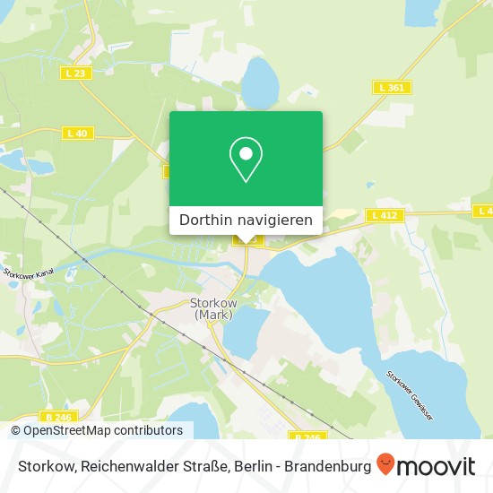 Storkow, Reichenwalder Straße Karte