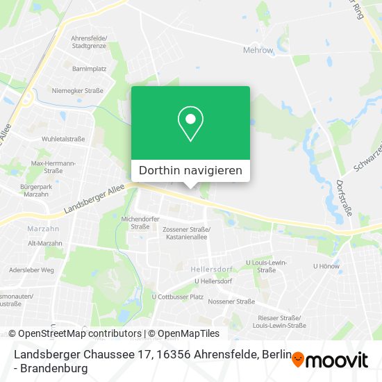 Landsberger Chaussee 17, 16356 Ahrensfelde Karte