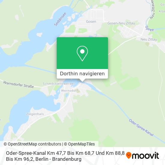 Oder-Spree-Kanal Km 47,7 Bis Km 68,7 Und Km 88,8 Bis Km 96,2 Karte