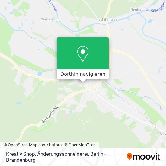 Kreativ Shop, Änderungsschneiderei Karte