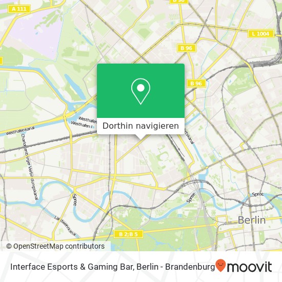 Interface Esports & Gaming Bar Karte