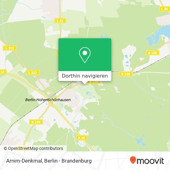 Arnim-Denkmal Karte