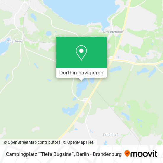 Campingplatz ""Tiefe Bugsine"" Karte