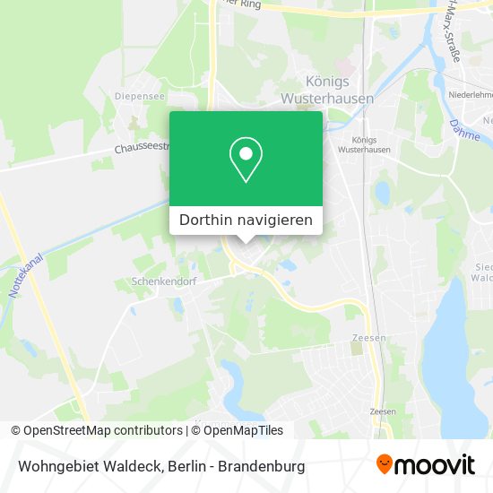 Wohngebiet Waldeck Karte