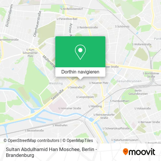 Sultan Abdulhamid Han Moschee Karte