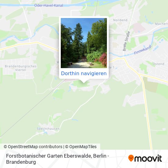 Forstbotanischer Garten Eberswalde Karte