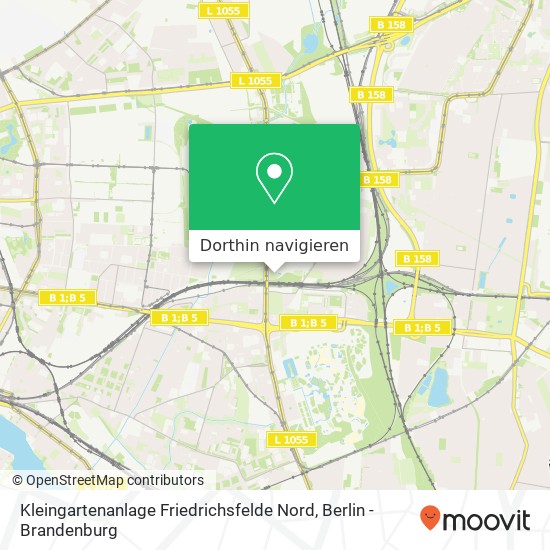 Kleingartenanlage Friedrichsfelde Nord Karte