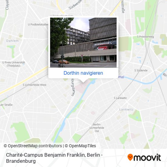 Charité-Campus Benjamin Franklin Karte