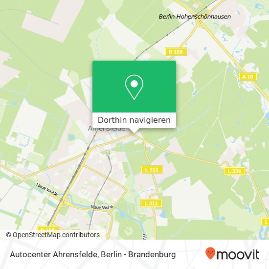 Autocenter Ahrensfelde Karte