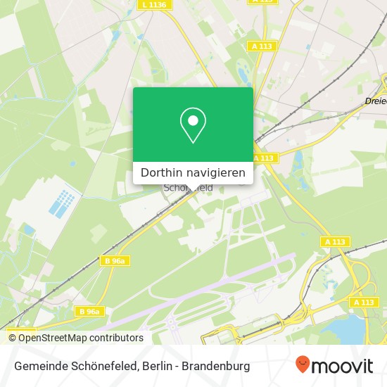 Gemeinde Schönefeled Karte