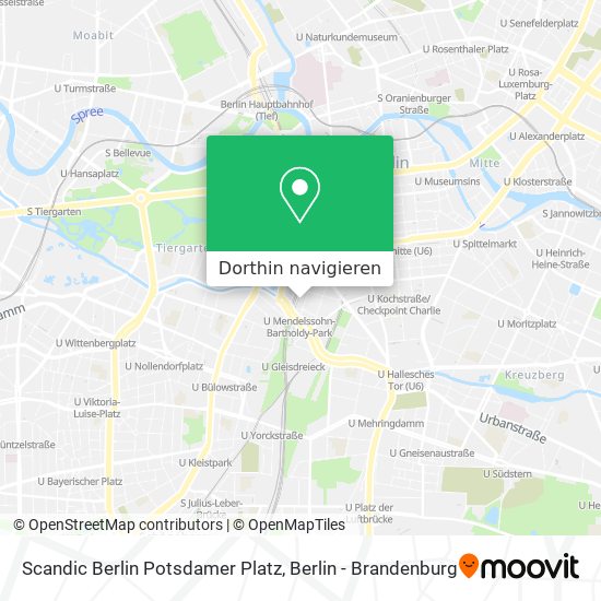 Scandic Berlin Potsdamer Platz Karte
