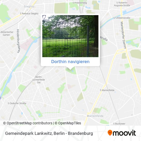 Gemeindepark Lankwitz Karte