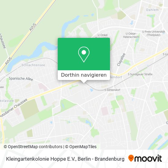 Kleingartenkolonie Hoppe E.V. Karte