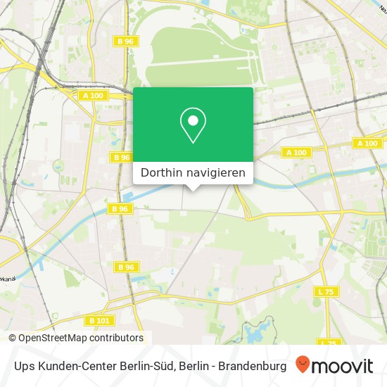 Ups Kunden-Center Berlin-Süd Karte